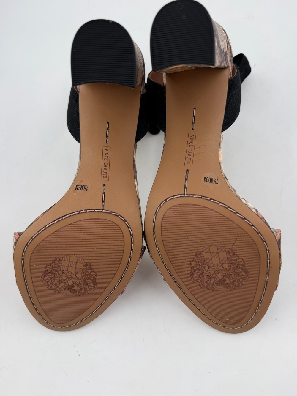 NEW! Vince Camuto Citriana Brown -SZ 7.5- Snakeskin Embossed Leather Heeled Pump - Picture 10 of 13